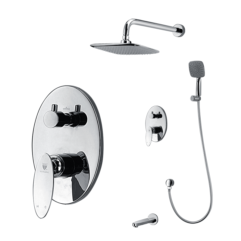 Naples Wall Mount Bathroom Rain Shower Set